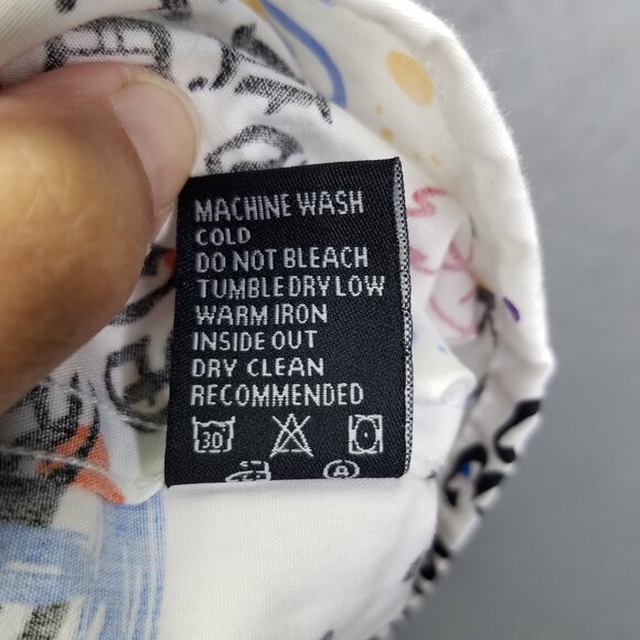 Eighty Eight Button Up Shirt Youth 18/20 Men’s S Graffiti Shirt Skull Peace Rose - Picture 12 of 15